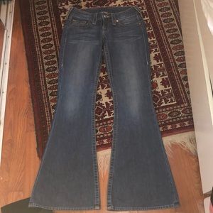 low rise true religion bootcut jeans .